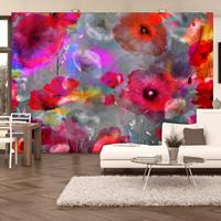 Artgeist Painted Poppies Vlies Fotobehang