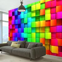 Artgeist Colourful Cubes Vlies Fotobehang