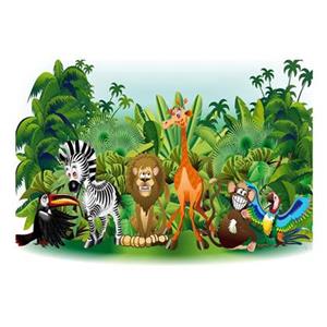 Artgeist Jungle animals Vlies Fotobehang