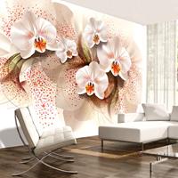 Artgeist Pale Yellow Orchids Vlies Fotobehang