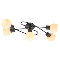Lindby LED plafondlamp Elaina 5-lamps lang wit