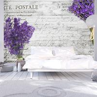 Artgeist Lavender Postcard Vlies Fotobehang