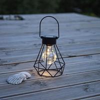 STAR TRADING LED-solar-decoratieve lantaarn Eddy met kooi-kap