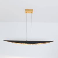 J. Holländer LED-Hängeleuchte Chiasso, schwarz-braun/gold