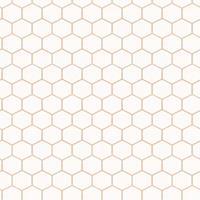 Decomode vliesbehang Hexagon naturel