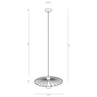 Envolight Yahel hanglamp, eiken/zwart, Ø 45cm