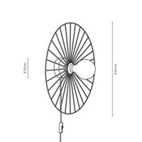 ENVOLIGHT Yahel Wandleuchte, Eiche/schwarz, Ø 45cm