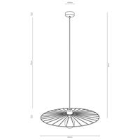 Envolight Yahel hanglamp, eiken/zwart, Ø 65cm