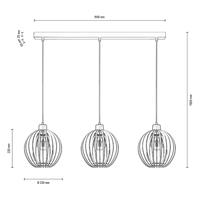 Envolight Clay hanglamp berkenmultiplex 3-lamps