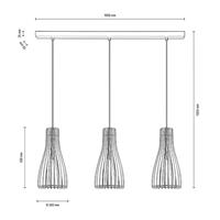 Envolight Furn hanglamp, berkenmultiplex, 3-lamps