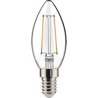 BES LED LED Lamp - Filament - Sanola Syno - 2W - E14 Fitting - Warm Wit 2700K - Transparent Helder - Glas