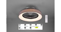 Reality Light ventilator plafond LED met afstandsbediening - plafond ventilator lamp - Wit / Grijs
