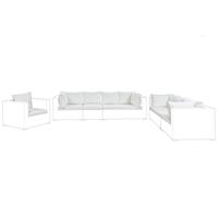 beliani Modernes Set Kissenbezüge in Cremeweiß für Gartenmöbel Maestro ii - Weiß