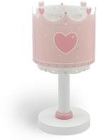 Dalber tafellamp Little Queen meisjes 15 x 30 cm E14 roze/wit