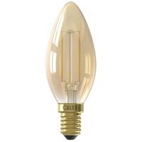 CALEX LED Lamp - Kaarslamp Filament B35 - E14 Fitting - 2W - Warm Wit 2100K - Goud