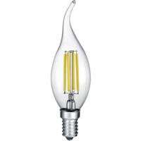 BES LED LED Lamp - Kaarslamp - Filament - Trion Kirza - 4W - E14 Fitting - Warm Wit 2700K - Dimbaar - Transparent Helder - Glas