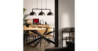 TechBrey Hanglamp industrieel - woonkamer / eetkamer - drielichts zwart