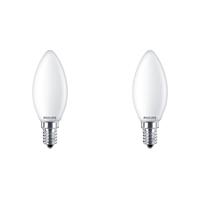 PHILIPS LED Lamp - Set 2 Stuks - Classic LEDCandle 827 B35 FR - E14 Fitting - 2.2W - Warm Wit 2700K | Vervangt 25W