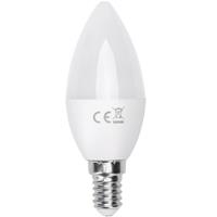 BES LED LED Lamp - Smart LED - Aigi Kiyona - Bulb C37 - 7W - E14 Fitting - Slimme LED - Wifi LED - Aanpasbare Kleur - Mat Wit - Glas
