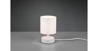 realityleuchten Moderne Keramik Tischleuchte marie Stofflampenschirm in Weiß, Ø13cm, Höhe 20cm
