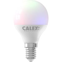 CALEX LED Lamp - Smart Kogellamp - E14 Fitting - Dimbaar - 5W - Aanpasbare Kleur CCT - RGB - Mat Wit