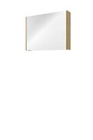 Bewonen Comfort spiegelkast met 2 houten deuren - Ideal oak - 80x60cm