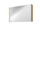 Bewonen Comfort spiegelkast met 2 houten deuren - Ideal oak - 100x60cm