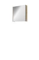 Bewonen Xcellent spiegelkast met glazen deur - Raw oak - 60x60cm