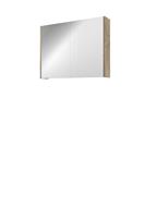 Bewonen Xcellent spiegelkast met 2 glazen deuren - Raw oak - 80x60cm