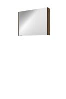 Bewonen Xcellent spiegelkast met 2 glazen deuren - Cabana oak - 80x60cm