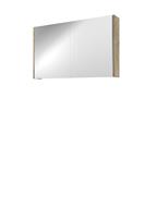 Bewonen Xcellent spiegelkast met 2 glazen deuren - Raw oak - 100x60cm