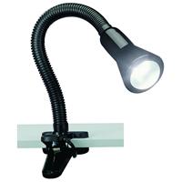 BES LED LED Klemlamp - Trion Fexy - E14 Fitting - Glans Zwart - Kunststof