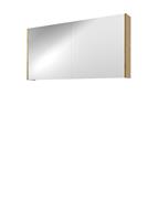 Bewonen Xcellent spiegelkast met 2 glazen deuren - Ideal oak - 120x60cm