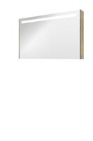 Bewonen Premium spiegelkast met LED verlichting - met 2 houten deur - Raw oak - 120x74cm