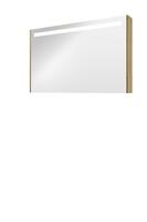 Bewonen Premium spiegelkast met LED verlichting - met 2 houten deur - Ideal oak - 120x74cm
