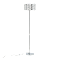 Beliani - Stilvolle Stehlampe in Glamour Stil verchromtes Metall / Acryl silber Tenna - Silber