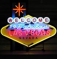 Fiftiesstore Welcome To Las Vegas Neon Verlichting Met Achterplaat Groot 103 x 88 cm