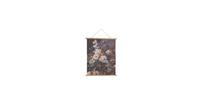 Clayre & Eef Wandkleed 80*2*100 cm Meerkleurig Hout / textiel Bloemen Rechthoek Wanddoek Wandhanger