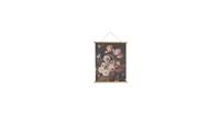 Clayre & Eef Wandkleed 80*2*100 cm Meerkleurig Hout / textiel Bloemen Rechthoek Wanddoek Wandhanger