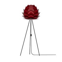 UMAGE Aluvia Medium  Ø 59 cm - Vloerlamp rood  - Tripod zwart