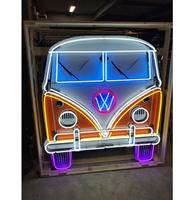 Fiftiesstore Volkswagen Bulli Neon Verlichting - Extra Groot - 160 x 160 cm