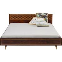 Kare Design Muskat Bed - B160 X D200 X H32/70 Cm - Mangohout Bruin