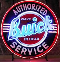 Fiftiesstore Buick Authorized Service Neon Verlichting - 60 x 60 cm