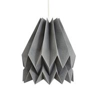 Orikomi Origami hanglamp - Papier - Ø 45 cm - Grijs - Koordset wit