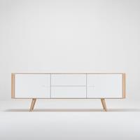 Gazzda Ena Sideboard - Houten dressoir - Whitewash - 180 x 42 cm