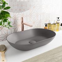 Mondiaz Onni opzetwastafel ovaal 55cm Dark grey