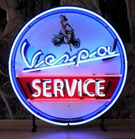 Fiftiesstore Vespa Neon Verlichting - Met Achterplaat - 60 x 60 cm