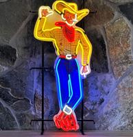 Fiftiesstore Las Vegas Vic Cowboy Neon Verlichting 52 x 106 cm