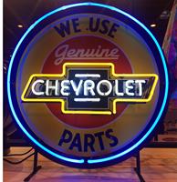 Fiftiesstore Chevrolet Neon Verlichting Met Bord 64 x 64 cm