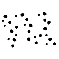 Label2X Muursticker drawn dots